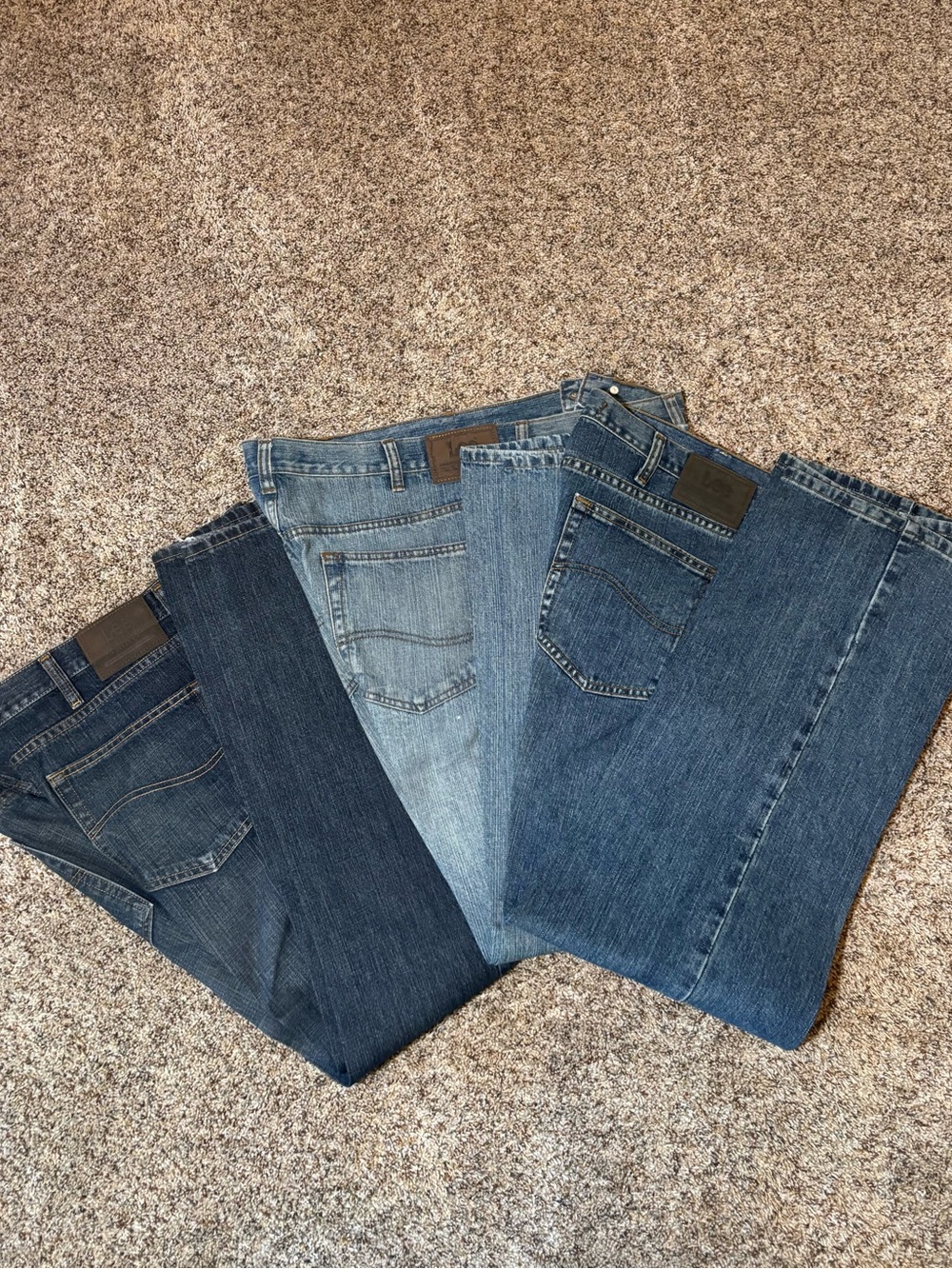 E176 3 pr Vintage Lee Regular Straight Leg Jeans, all Size 38/30